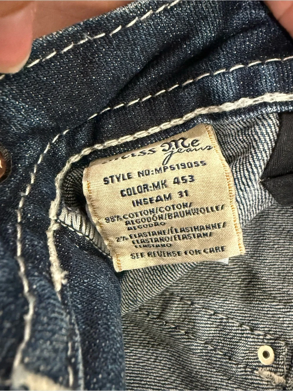 RARE Y2K Miss Me Embellished Women's Jeans - Picture 4 of 6